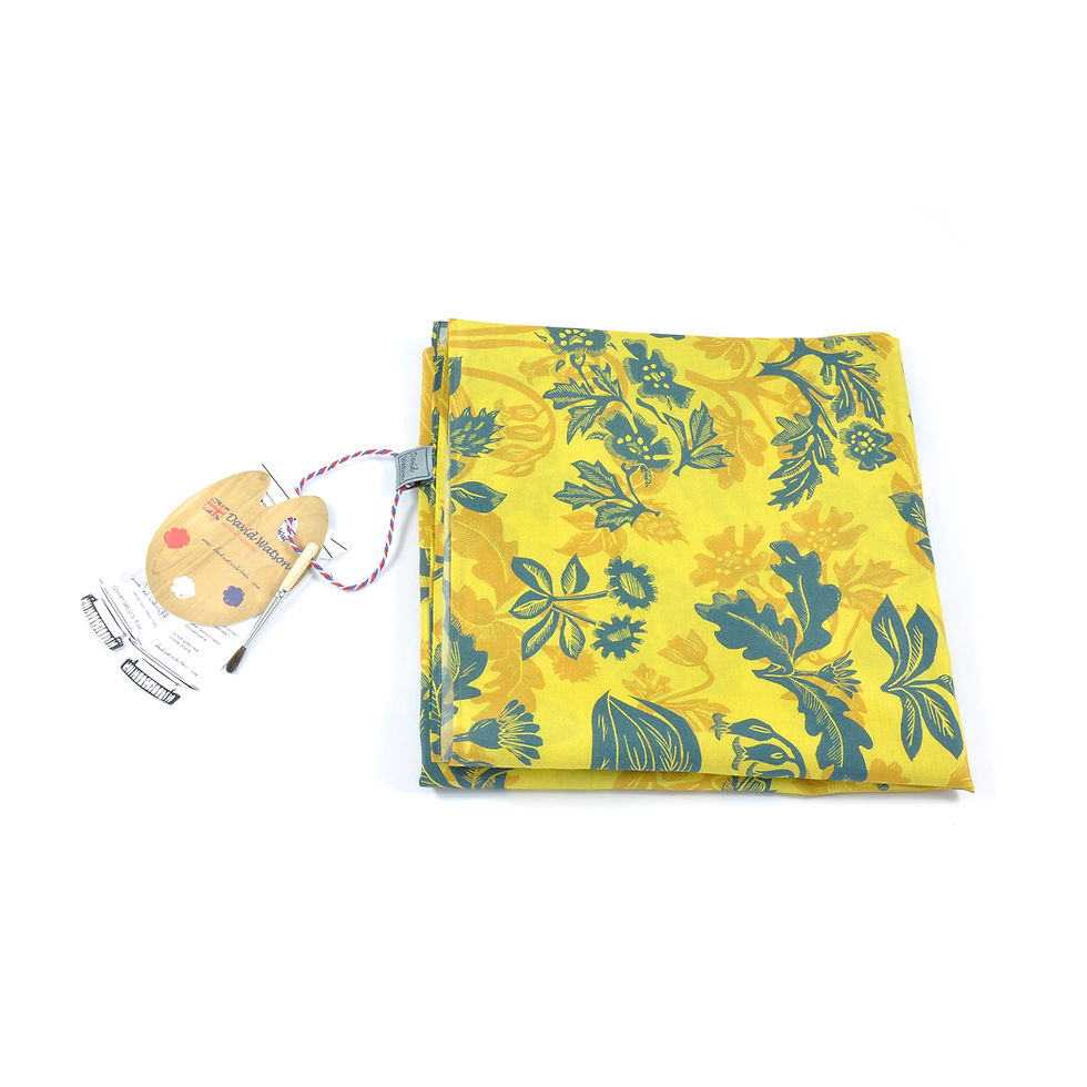 Thumbnail: Tapestry Flowers Silk & Cotton Scarf