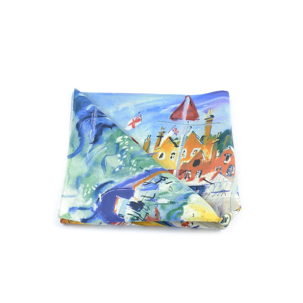 Thumbnail: Cowes Silk & Cotton Pocket Square