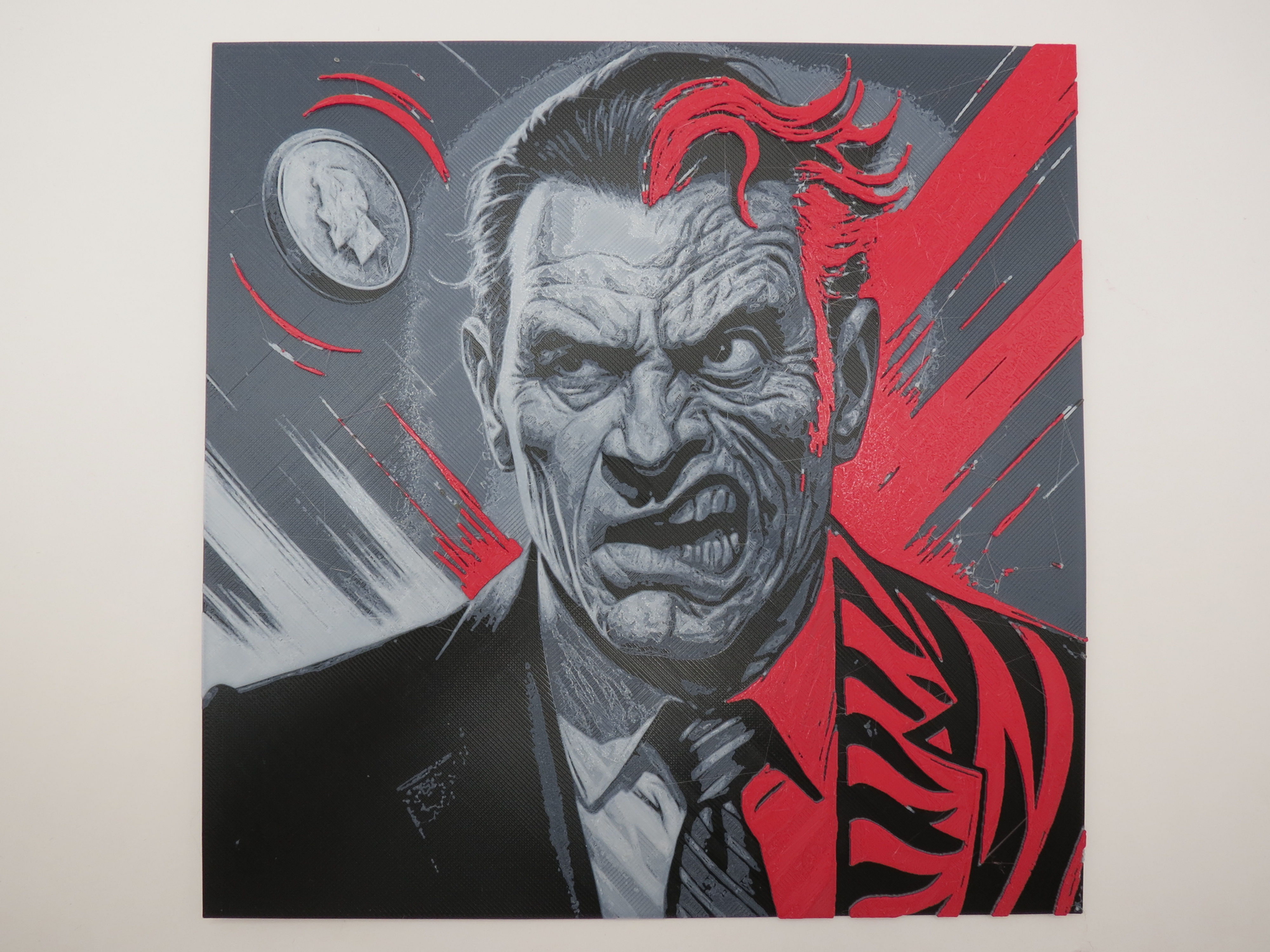 Comics - Two-Face HueForge (3D Artwork)