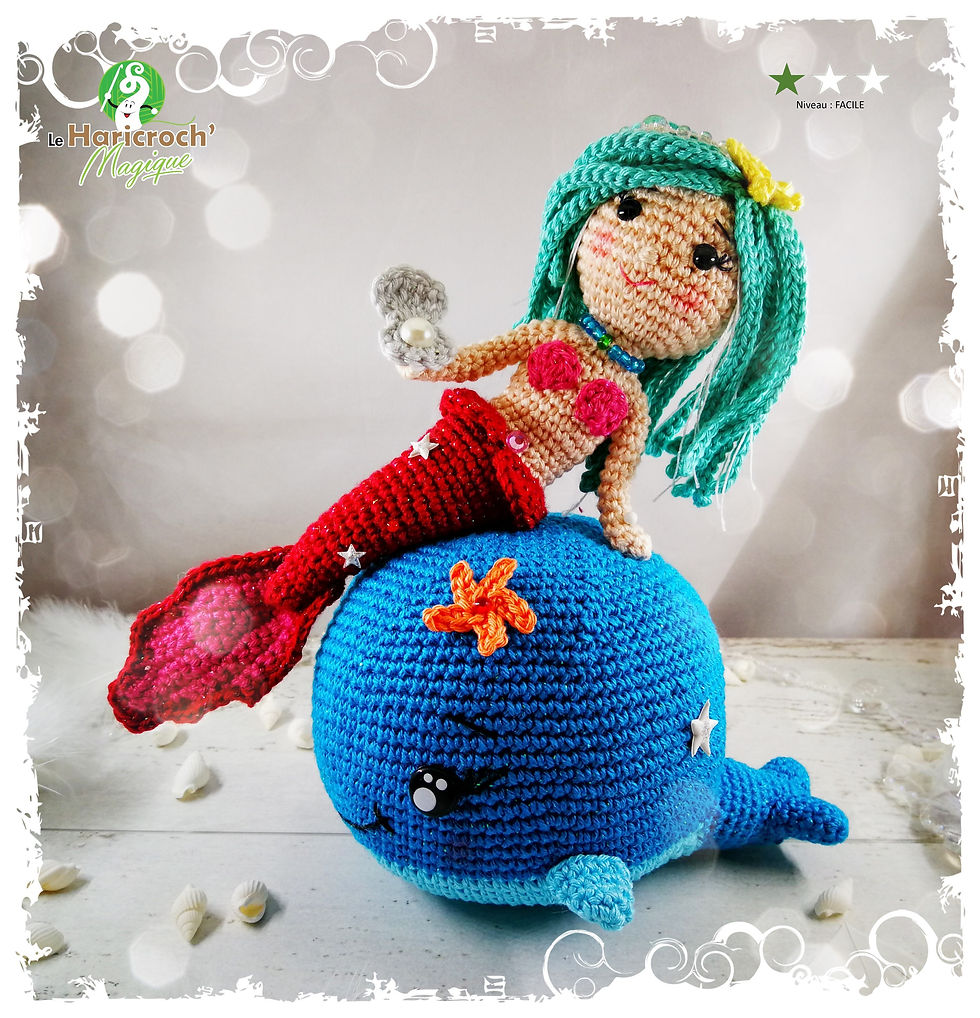 Crochet tutorial, amigurumi: Cyrielle and Blue