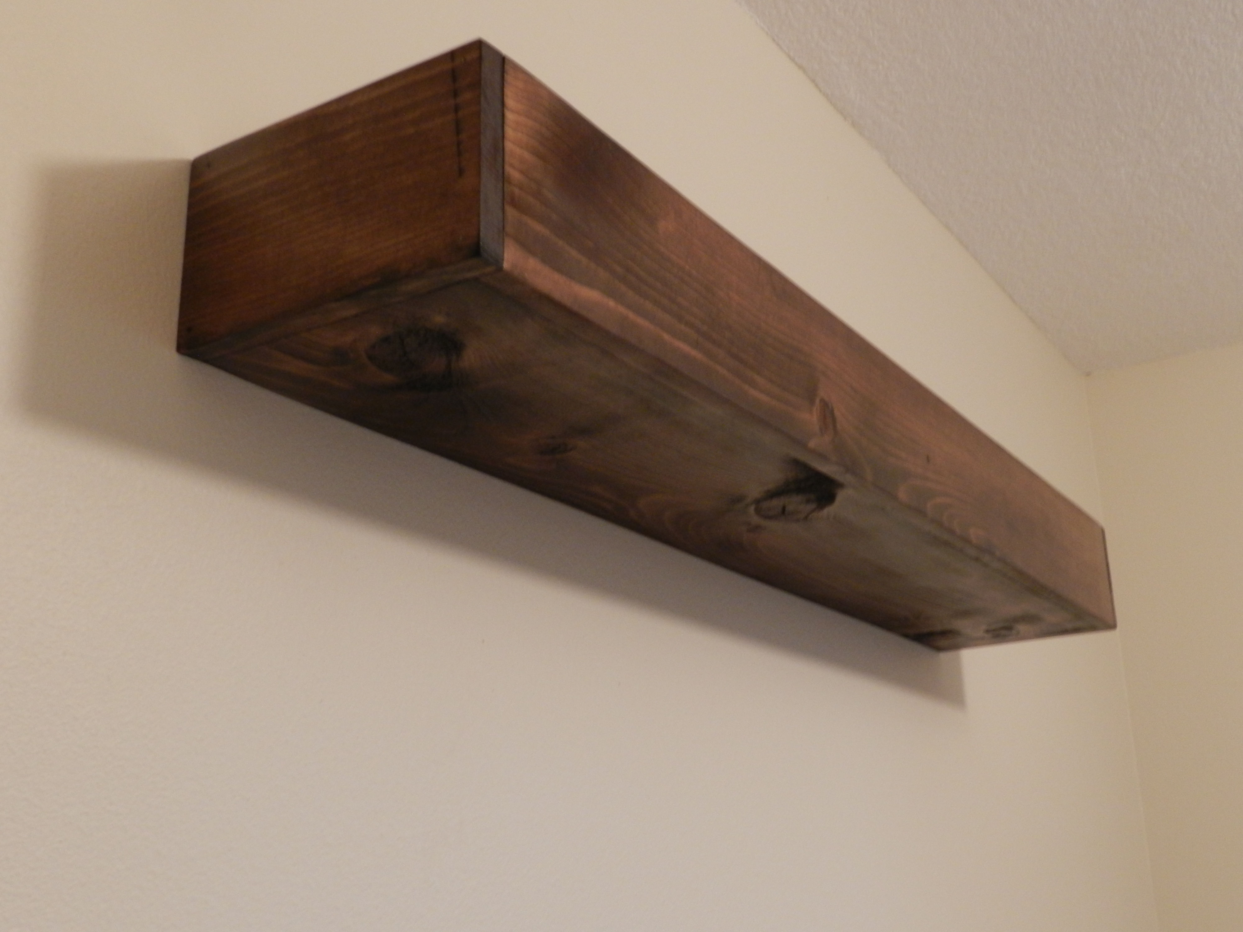 4 foot Mantel in a Walnut stain