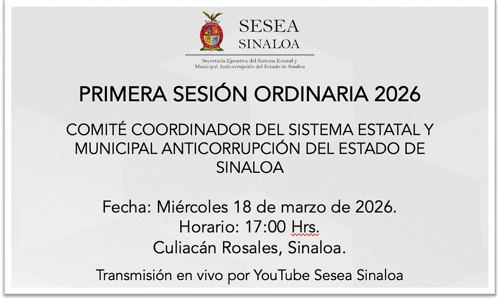 PRIMERA SESIÓN ORDINARIA DE 2026, COMITÉ COORDINADOR