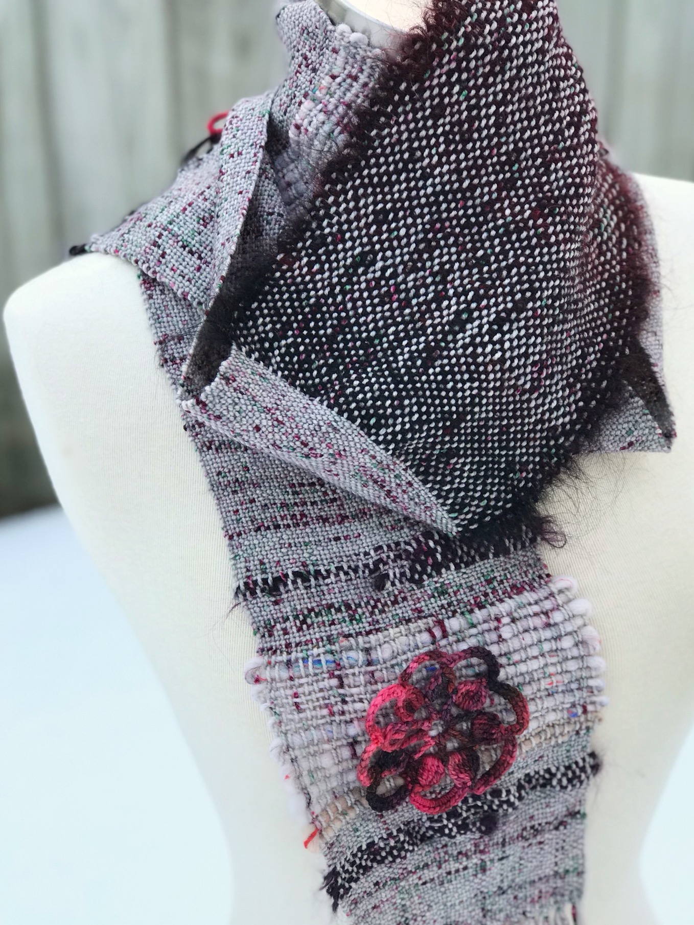 HK Exclusive Handwoven Art Scarf