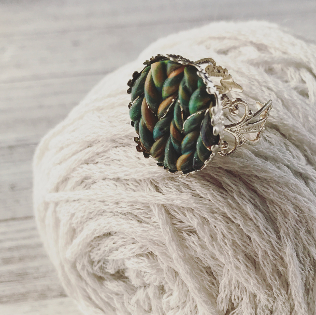 New Handspun Knit Stitch Jewelry
