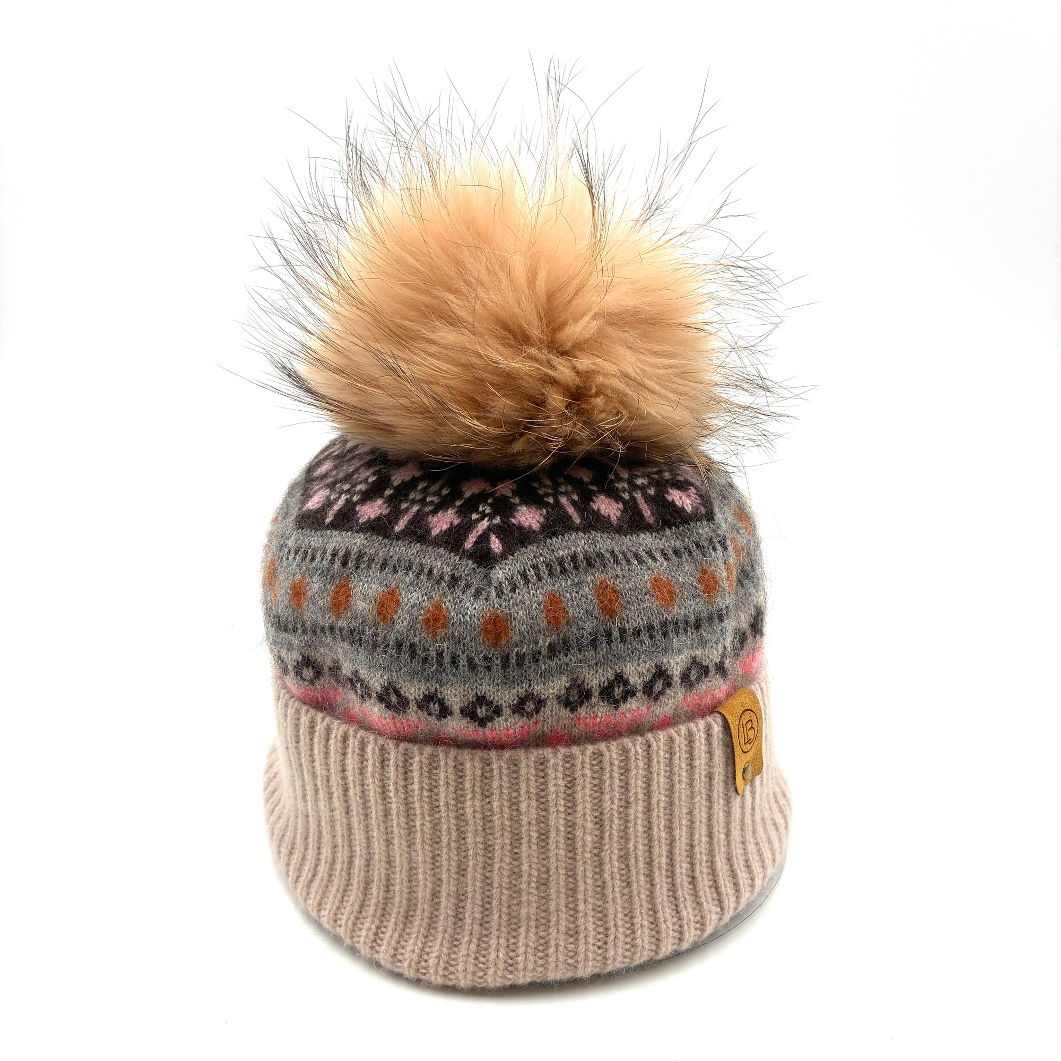 Pink w/Orange & Brown (medium)