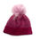Thumbnail: Pink & Grey Wool Hat w/Pom Pom