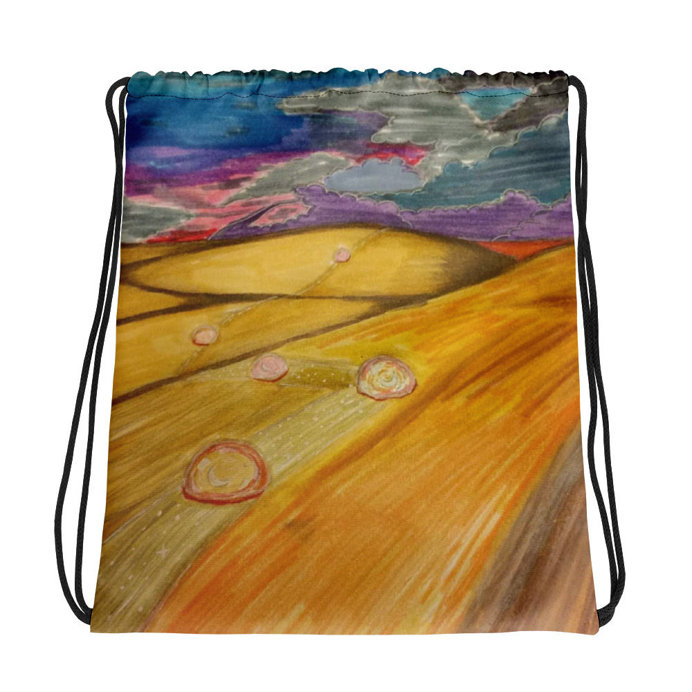 Bubbles in the sand (drawstring bag)