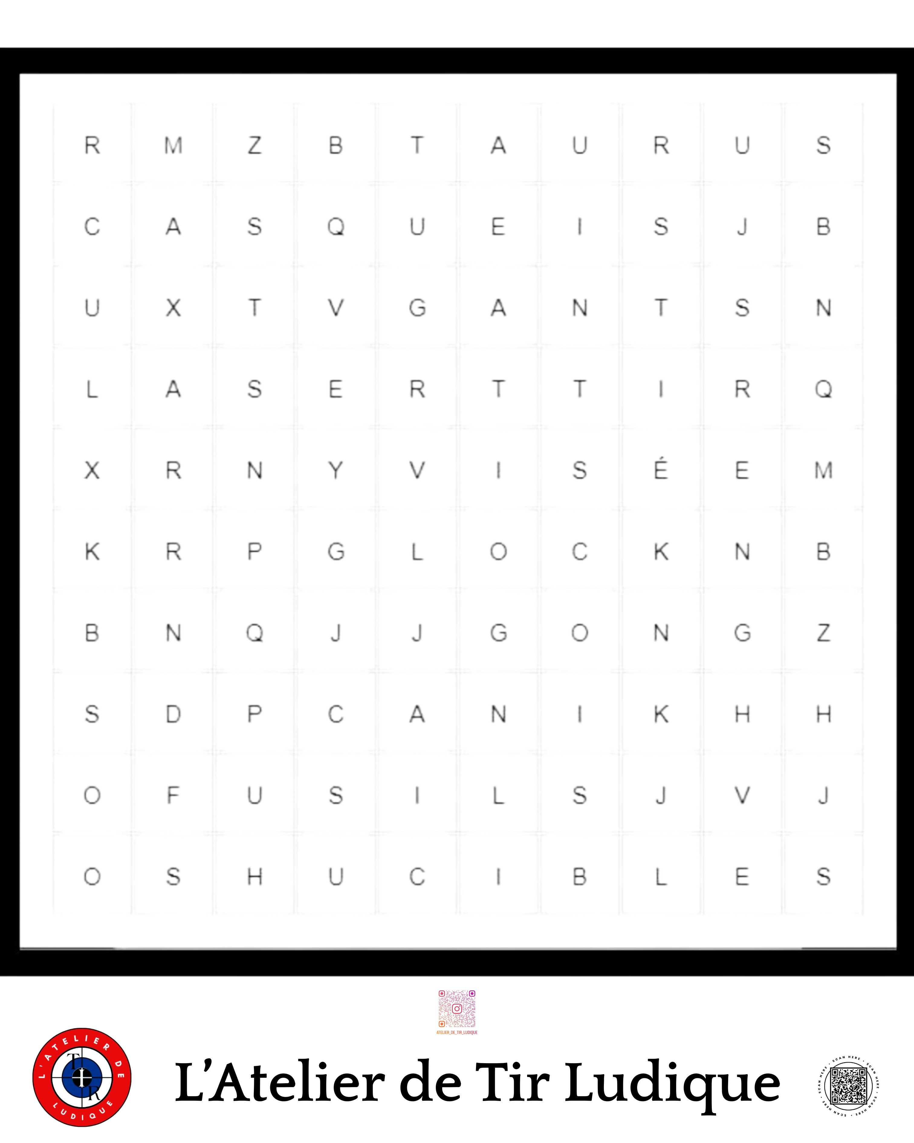 Cible Atelier du mot caché