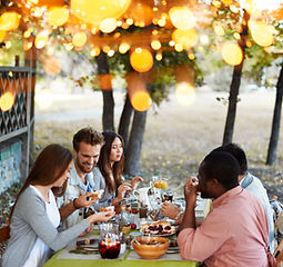 außerhalb Abendessen
