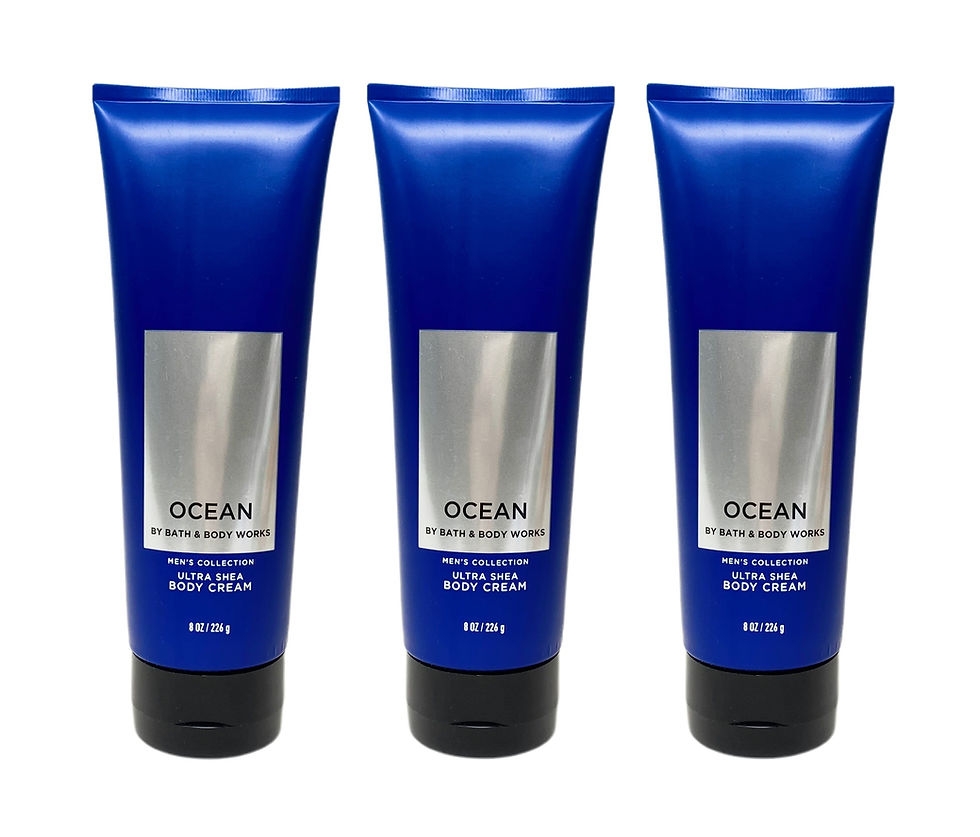 Three tubes of Bath & Body Works Men’s Collection Ocean body cream 3-pack for men