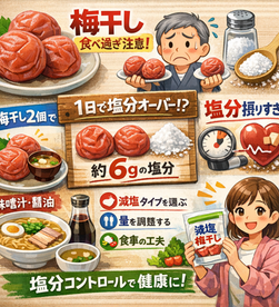 梅干しは健康に良い？でも塩分には注意