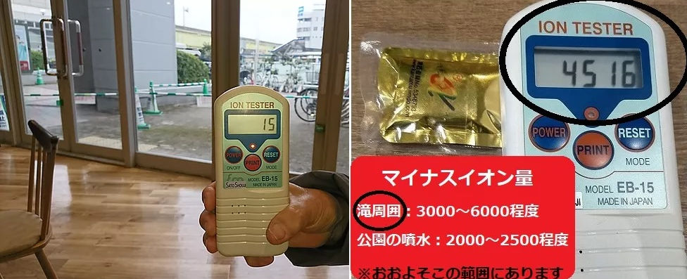 マイナスイオン量
