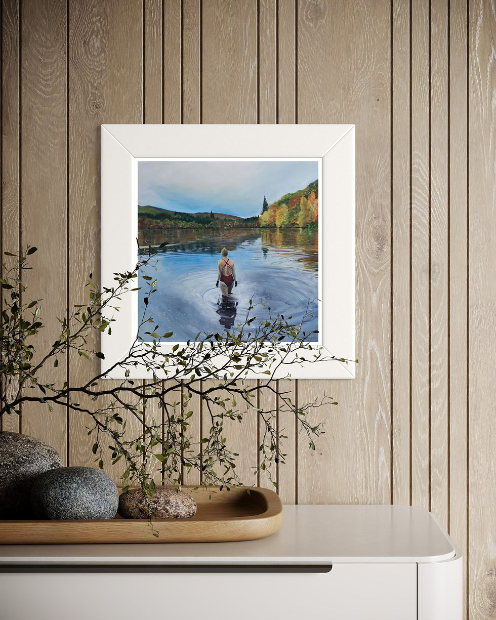 Thumbnail: 'Wild Swimmer by Autumn Leaves, Loch Faskally, Pitlochry'