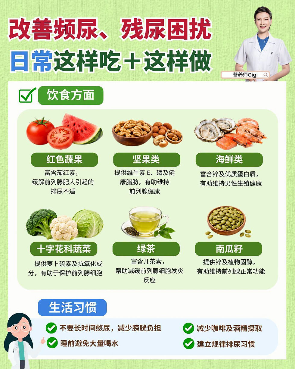 改善频尿、残尿困扰——日常这样吃+这样做
