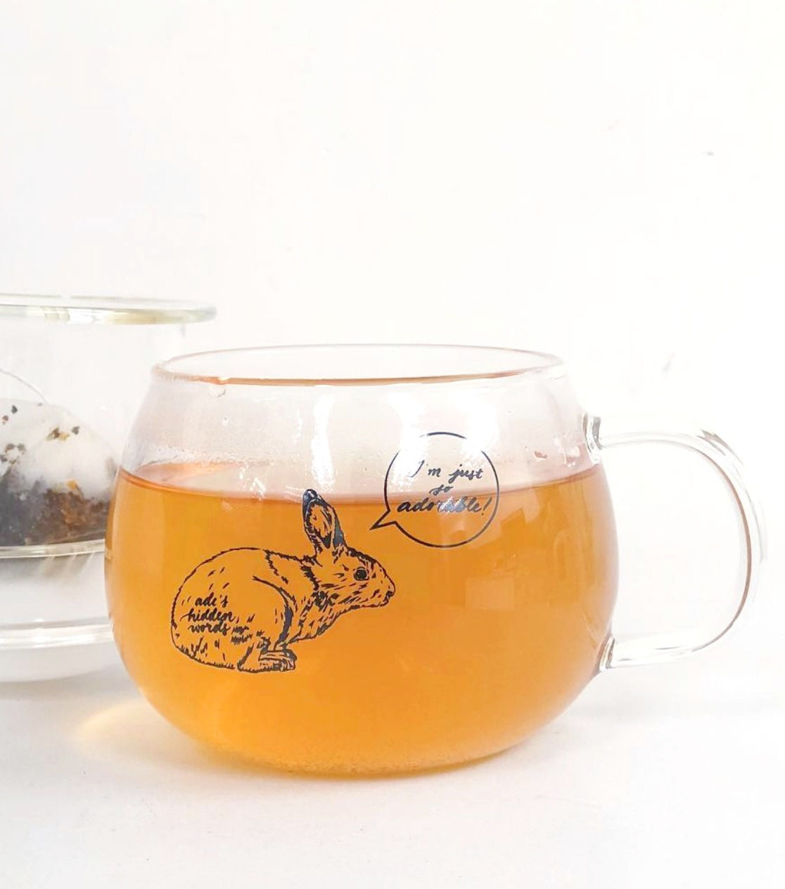 派對動物玻璃茶杯(兔)