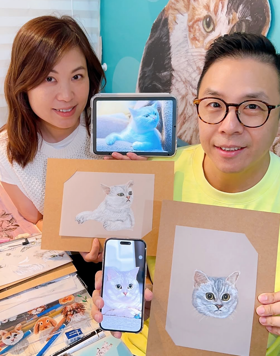 縮圖：油粉彩Oil pastel 動物頭像繪圖畫班 - 2.5小時課程