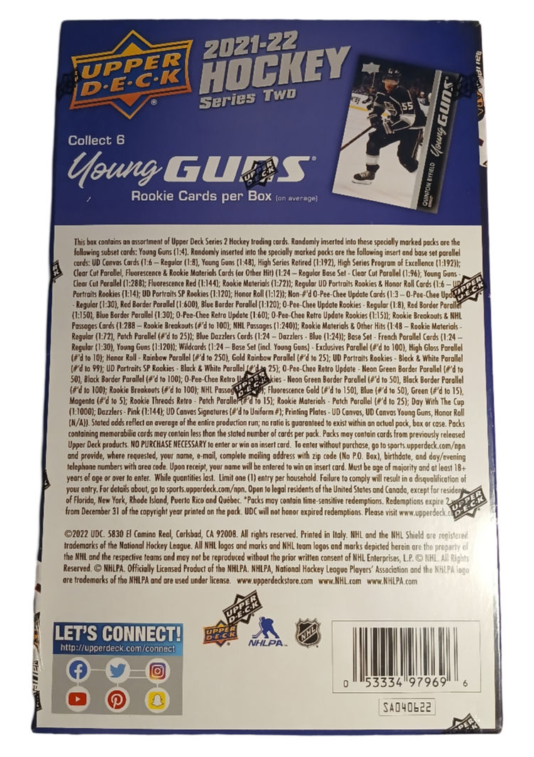 Thumbnail: 2021-22 Upper Deck Series 2 Hockey Hobby Box