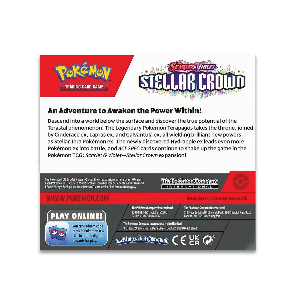 Thumbnail: Pokemon TCG: Scarlet & Violet - Stellar Crown Booster Display Box (36 Packs)