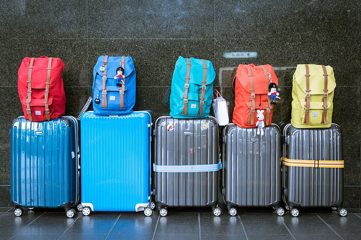 Luggages lined up