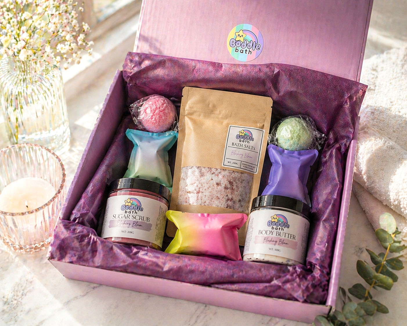 Boddle Spa Pamper Gift Box – Bath & Body Treats for Mum