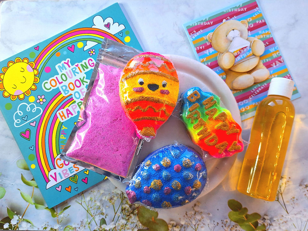 Thumbnail: Happy Birthday Bath Art – Rainbow Bath Bomb for Kids’ Birthdays