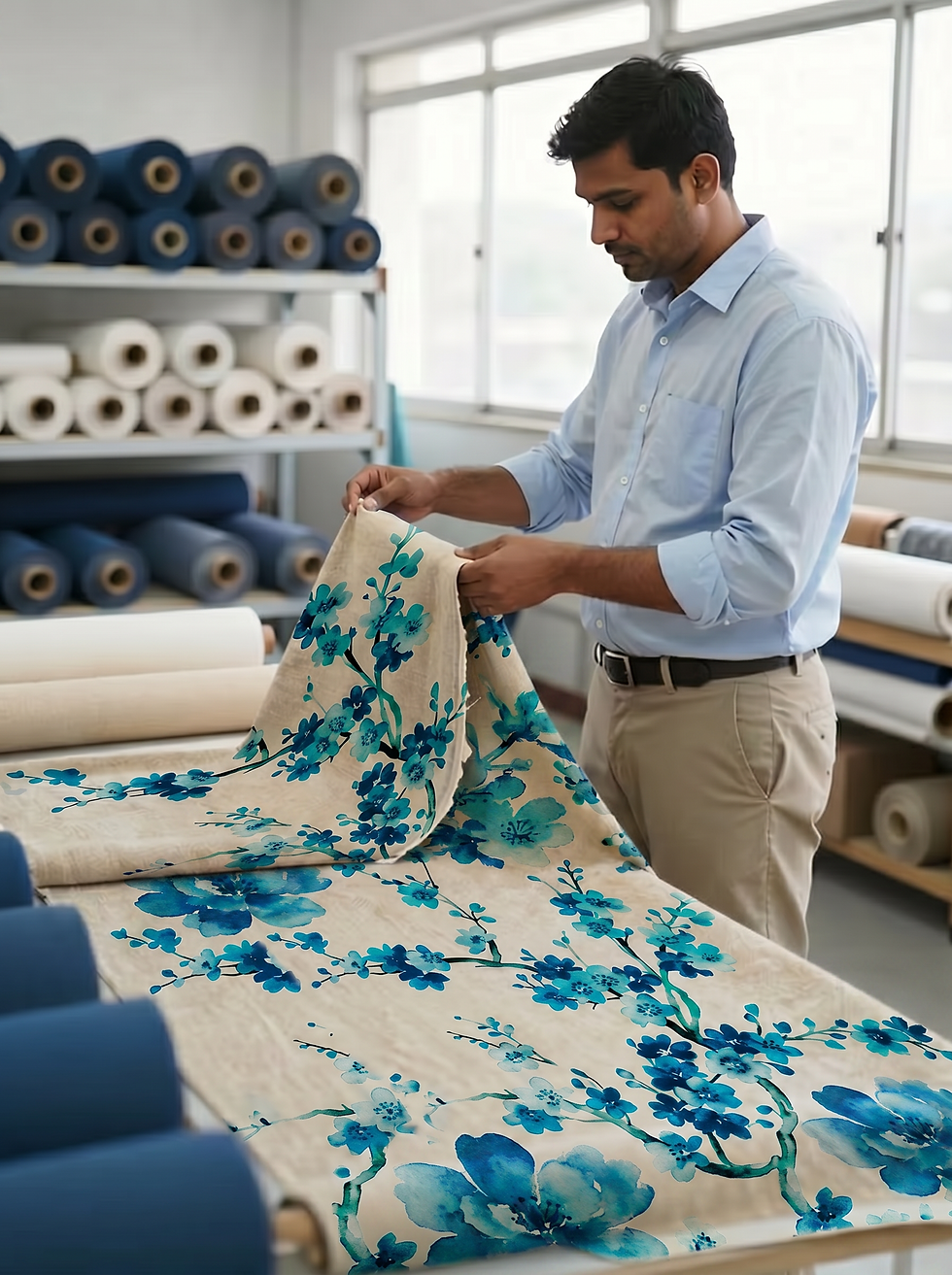 Textile_Printing_Factory_A_man_inspects_a_beige_fabric_with_a_blue_floral_QiwKwYrX.png