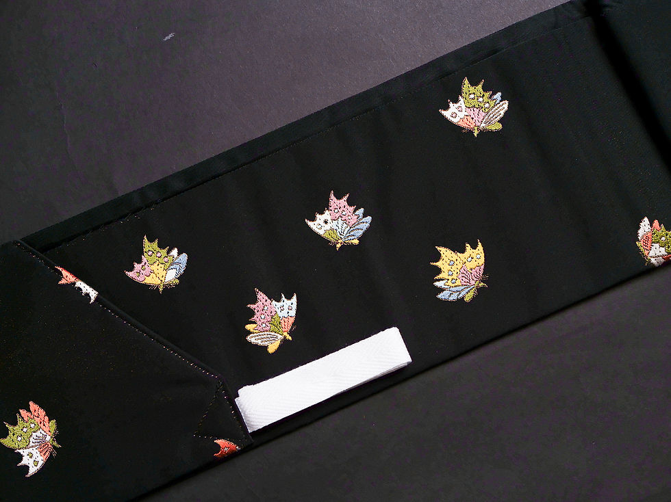 サムネイル： 袋帯 | 紫紘 揚羽蝶 (文化帯仕立て上がり)