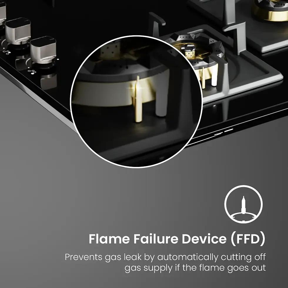 Thumbnail: Crompton OpTime Gas Hob 78cm 4 Burner - HOB-OPFB784TI-MBL