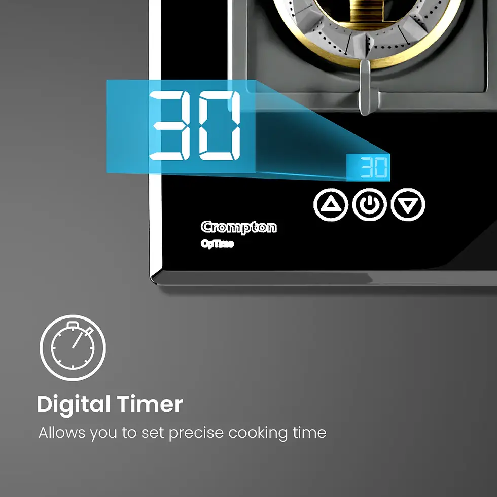 Thumbnail: Crompton OpTime Gas Hob 60cm 4 Burner - HOB-OPFB604TI-MBL