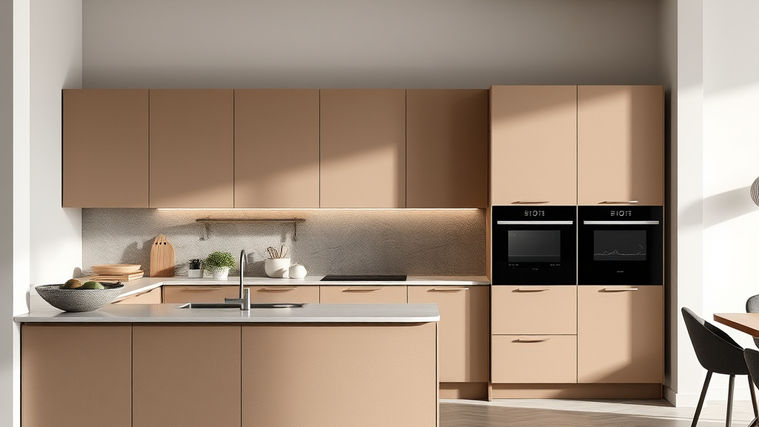 Sand Straight Island Kitchen