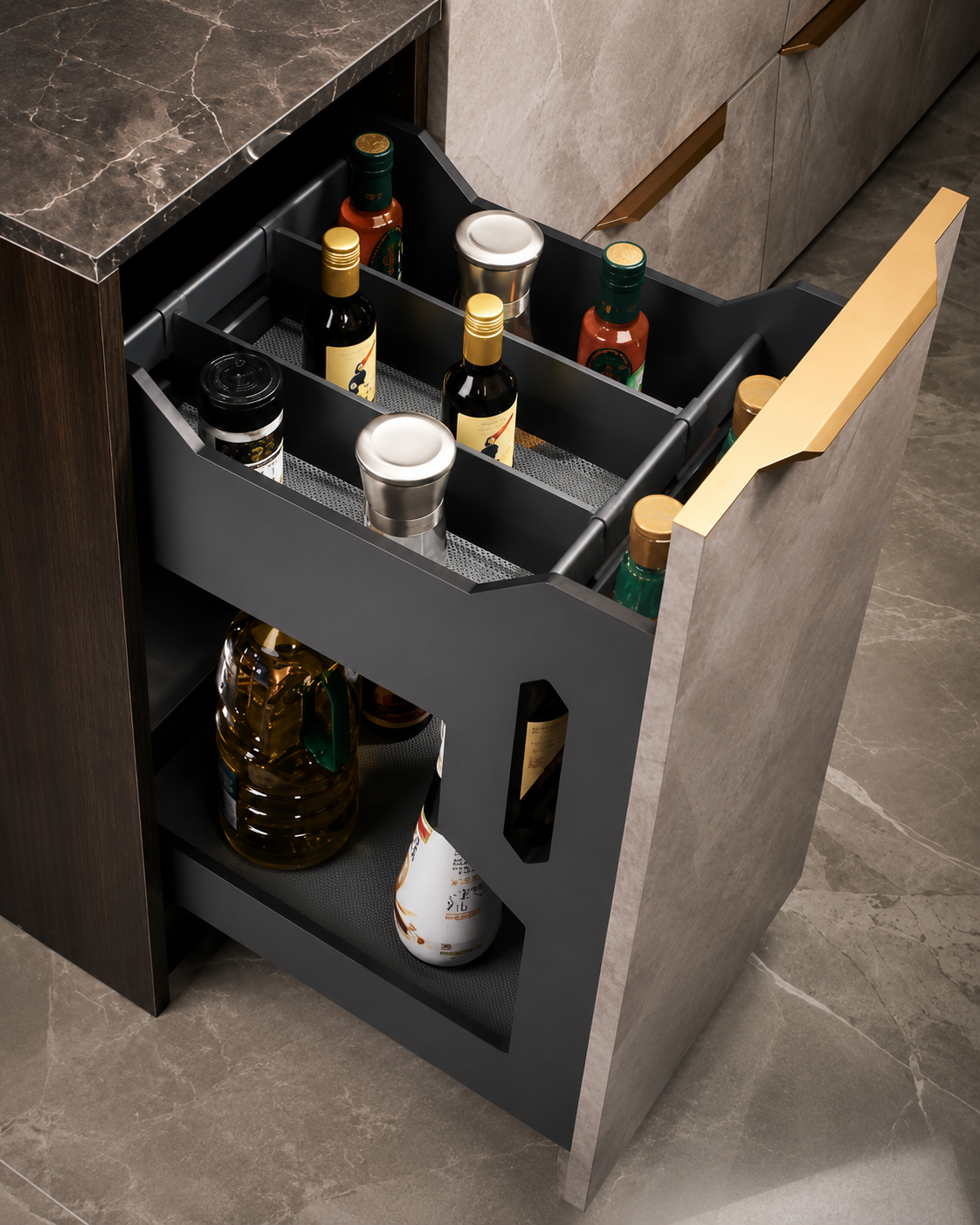 Laranza Seasoning Drawer Basket / Bottle Pull Out