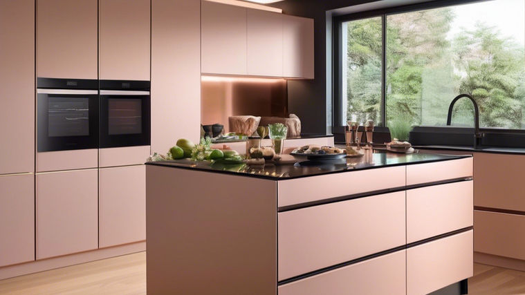 matte mauve straight modular kitchen
