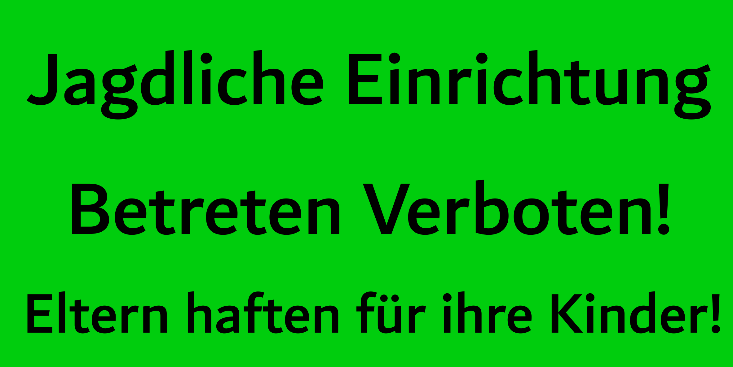 Schild Jagdliche Einrichtung 20 x 10 cm