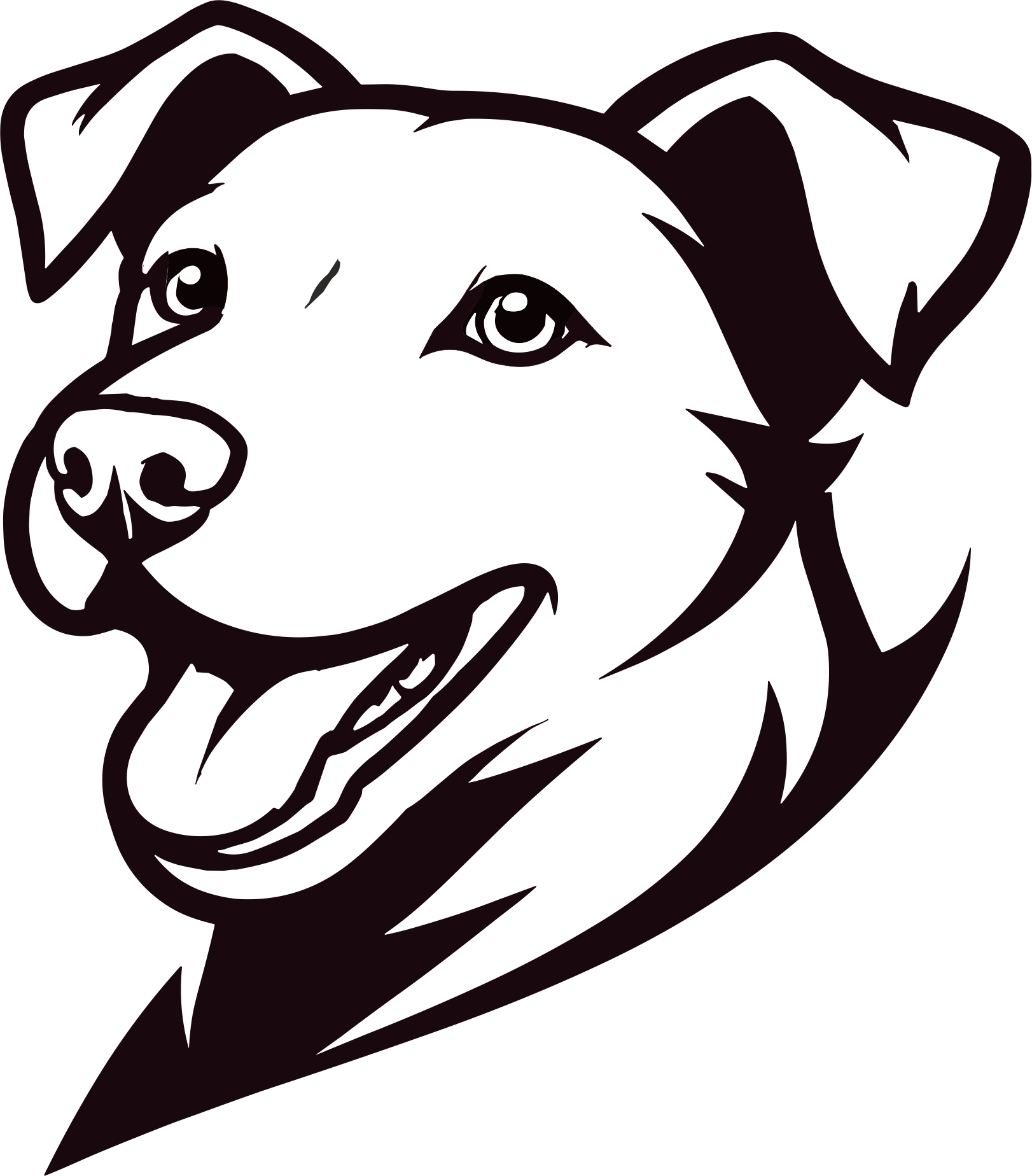 Hundekopf Aufkleber Jack Russel