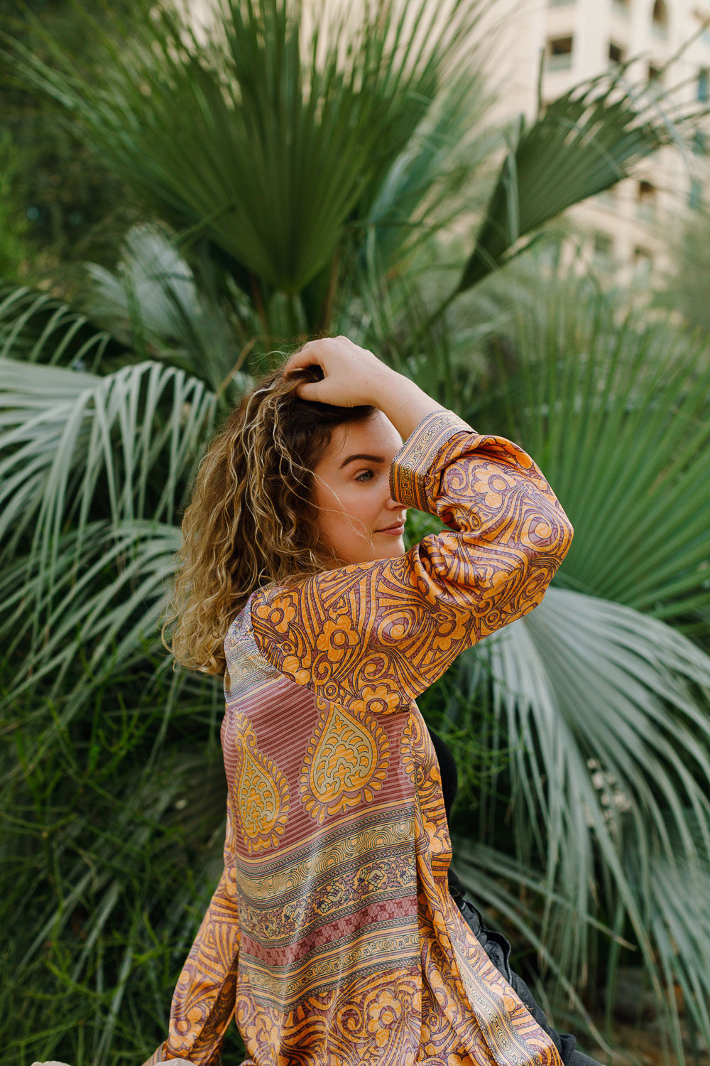 Sunlight Serenade | Sari Smoking Jacket