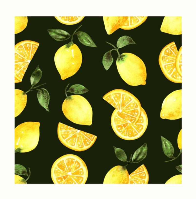 Freshly picked lemons and juicy lemon slices.