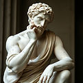 man thinking, pondering, marble statue roman style.jpg