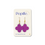 Miniature : boucle d oreille trefle rose popille