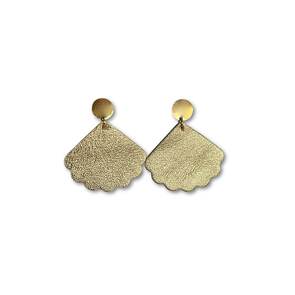 Miniature : Boucles d’oreilles en cuir coquille