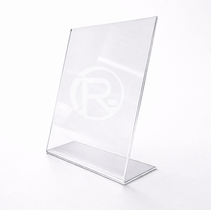 Porta documentos acrílico vertical transparente para mostrador, diseño minimalista y base estable