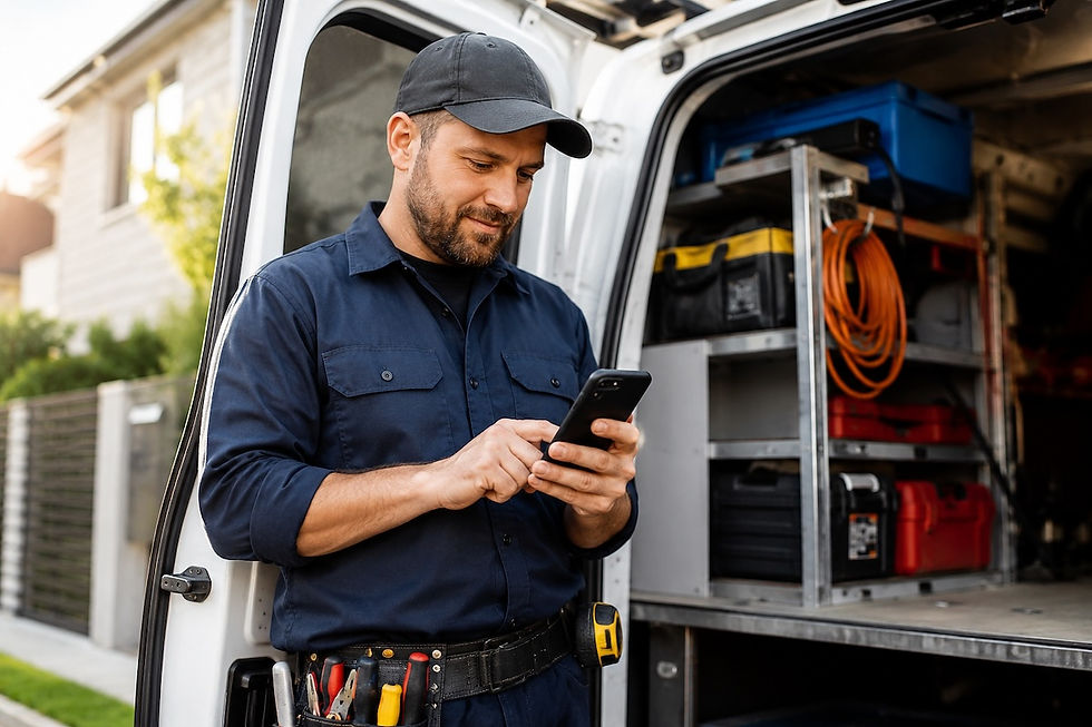 tradesman using itrade software