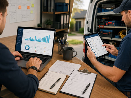 Tradie comparing simPRO vs Tradify