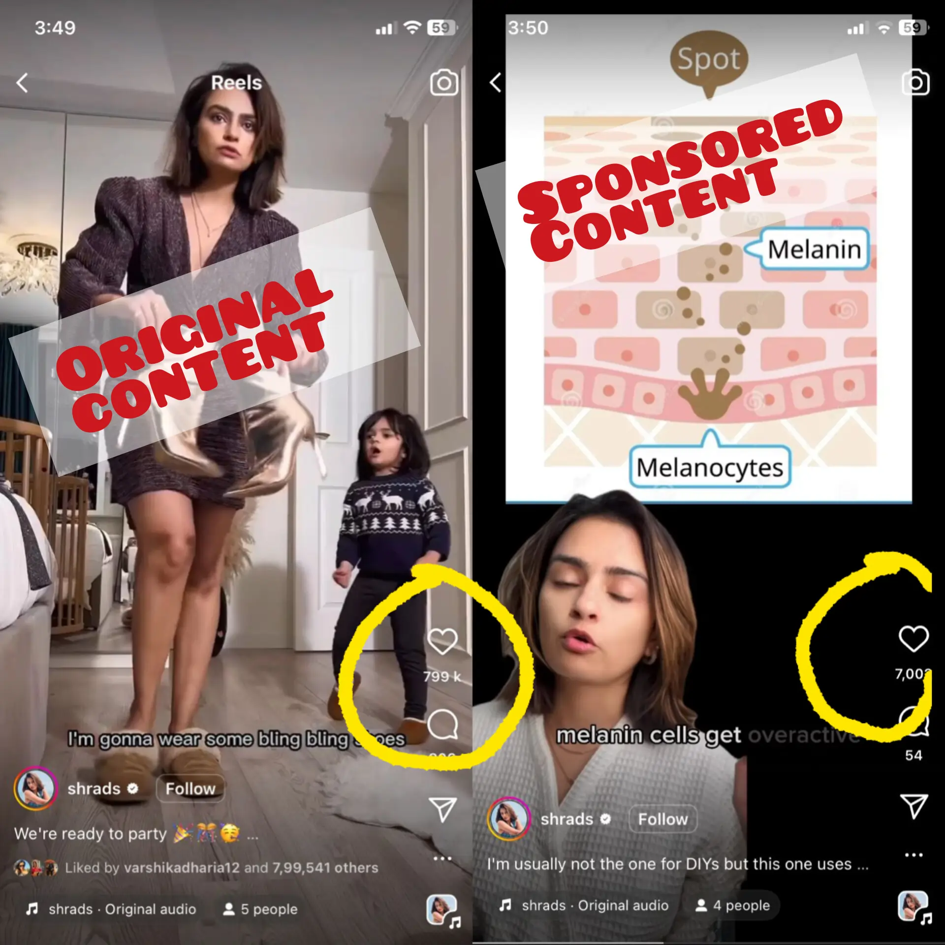 Shraddha Singh makes Instagram reels with no brand value. 