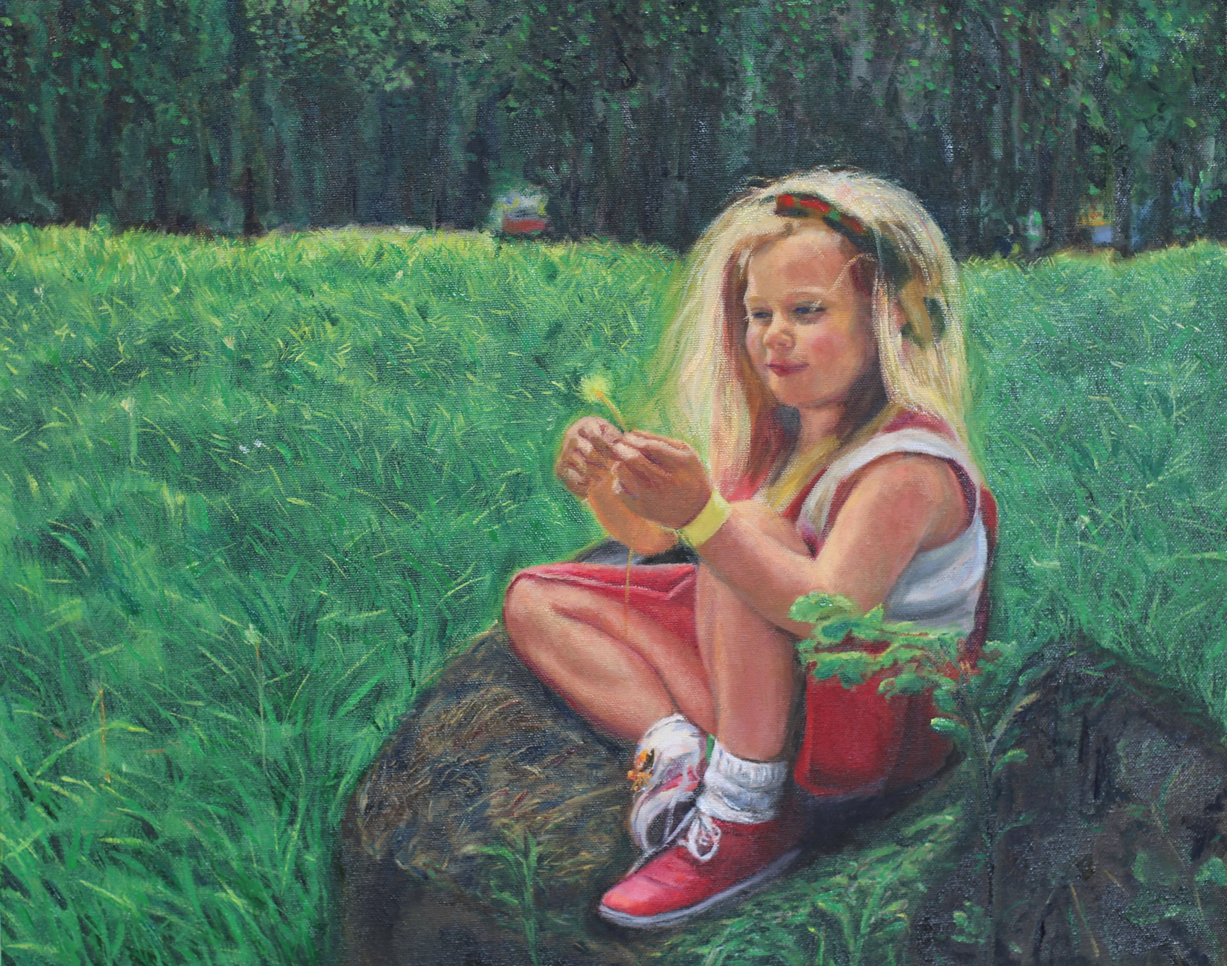 Child with a Flower (41 x 51cm)