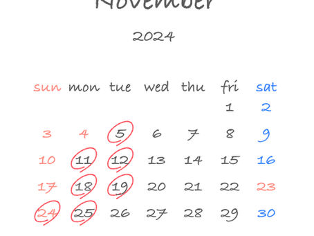 11月のお休み
