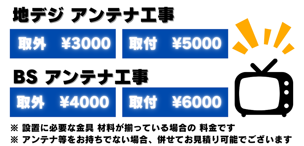 アンテナ工事料金