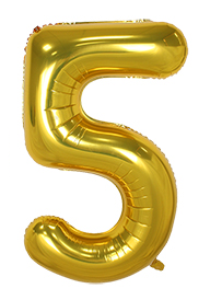 Thumbnail: Gold 40"Number Balloons
