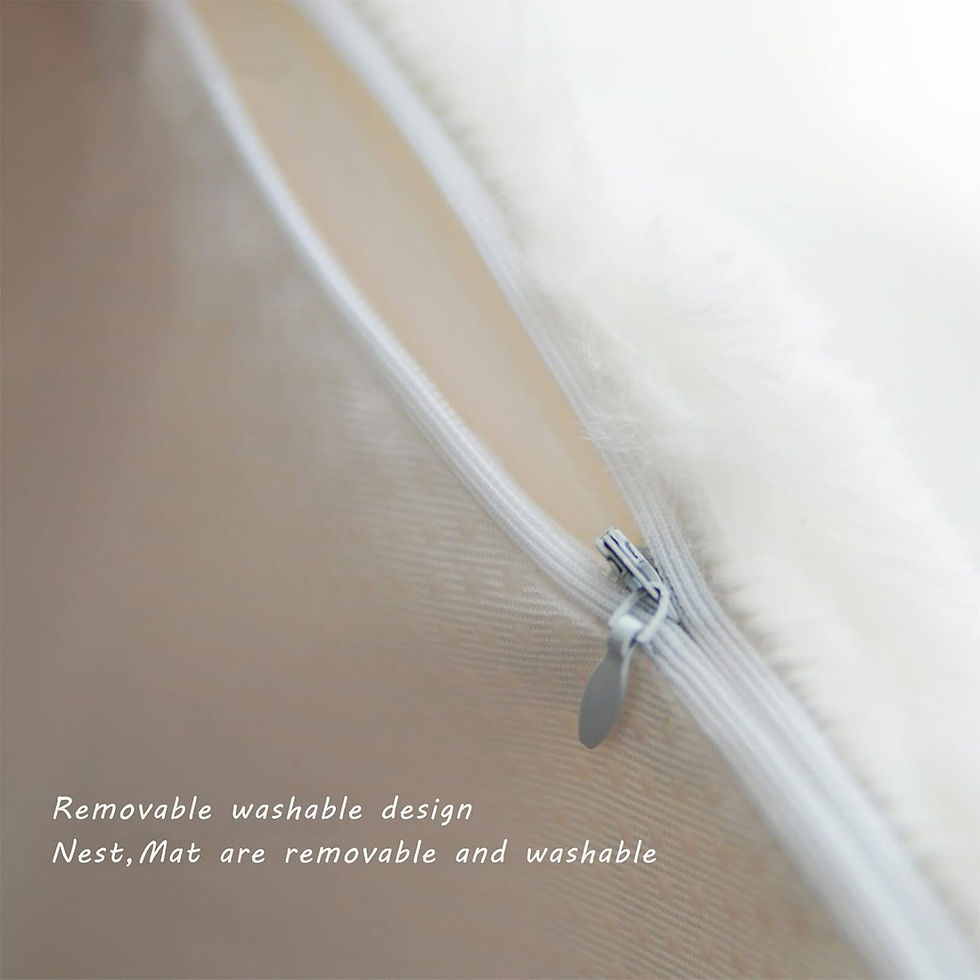 Miniature : Close-up of the hidden zipper showing the removable cover for washing