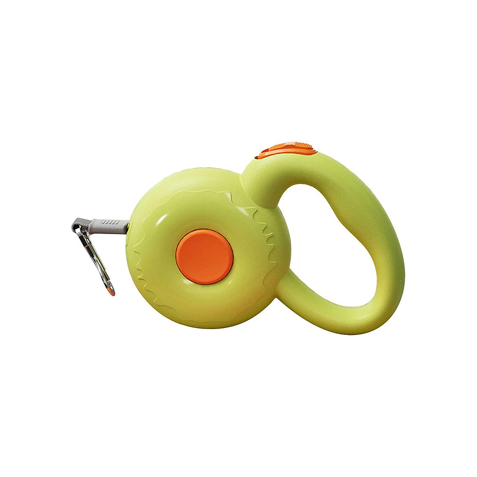 Miniature : Green circular dog leash showing metal clip.