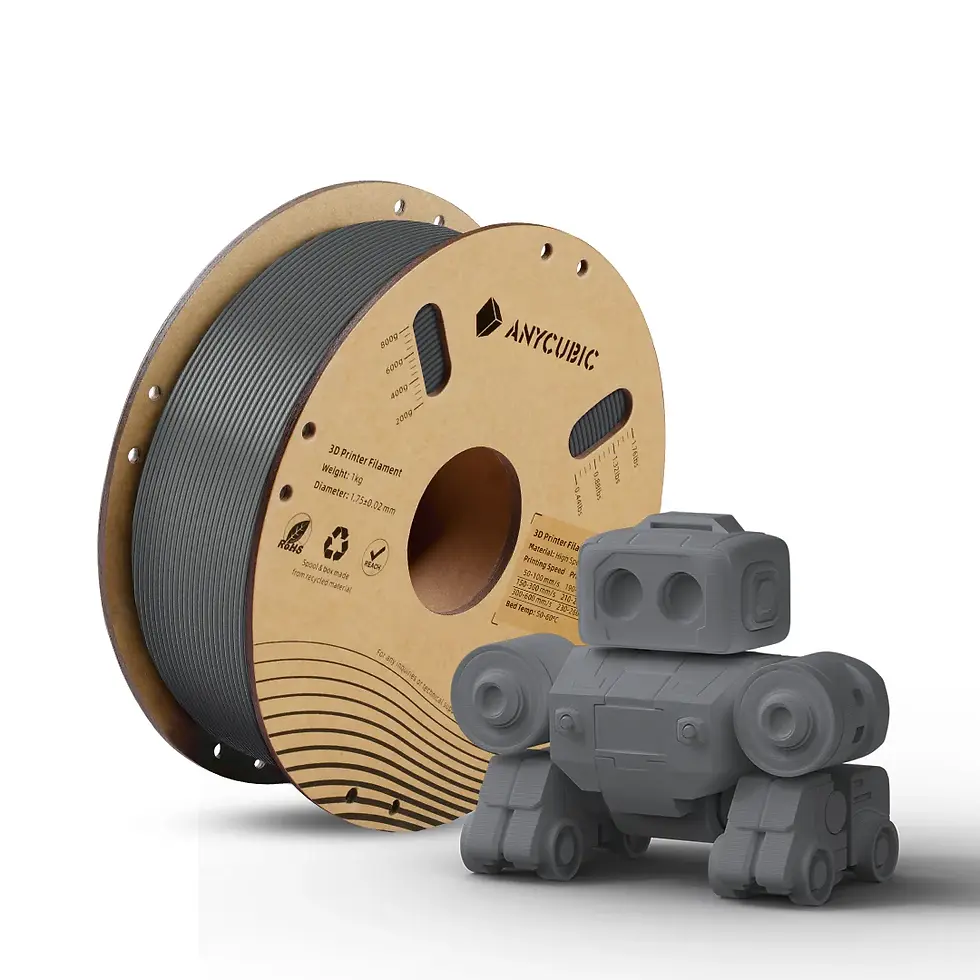 Filamento de impresión 3D marca Anycubic PLA de alta velocidad o high speed color gris